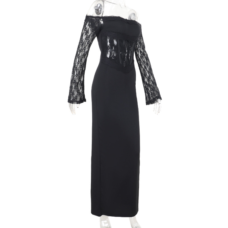 Single Strap Mock Neck Bodycon Dress