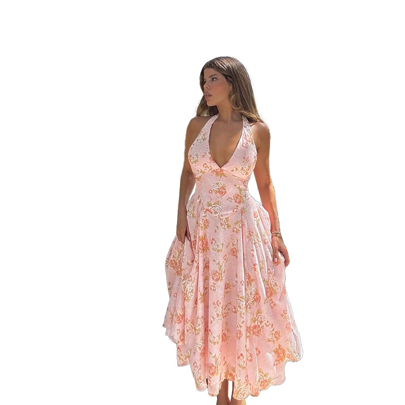 Women's Bodycon Sleeveless High Waist Patterned Polyester Dress
