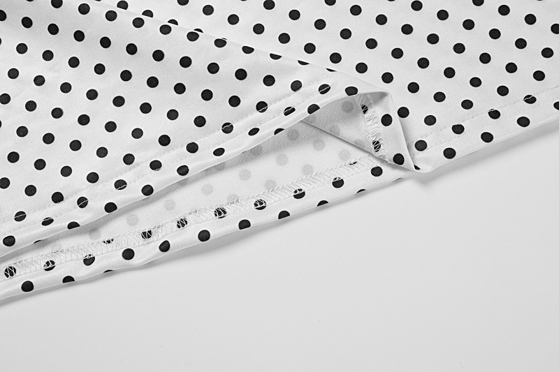 Backless camisole white polka dot dress for women's wear