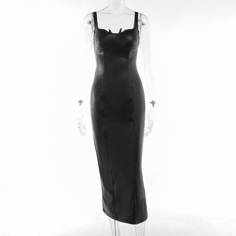 Contour Knit V-Neck Strap Dress