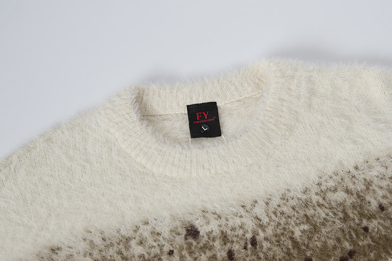 Oversized Jacquard Long Sleeve Sweater
