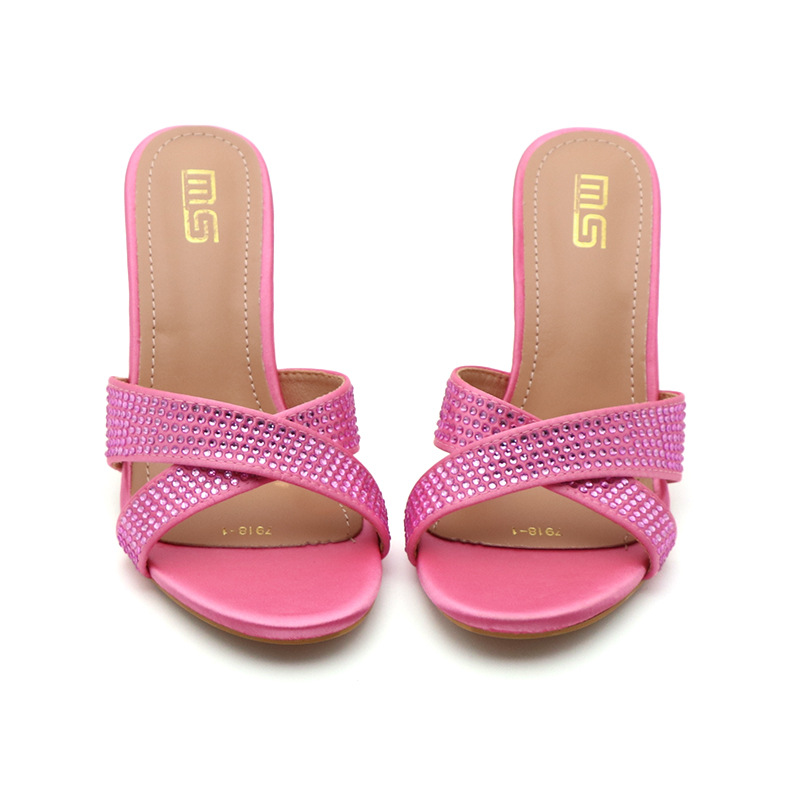 Sexy slim heel rhinestone women's high heels
