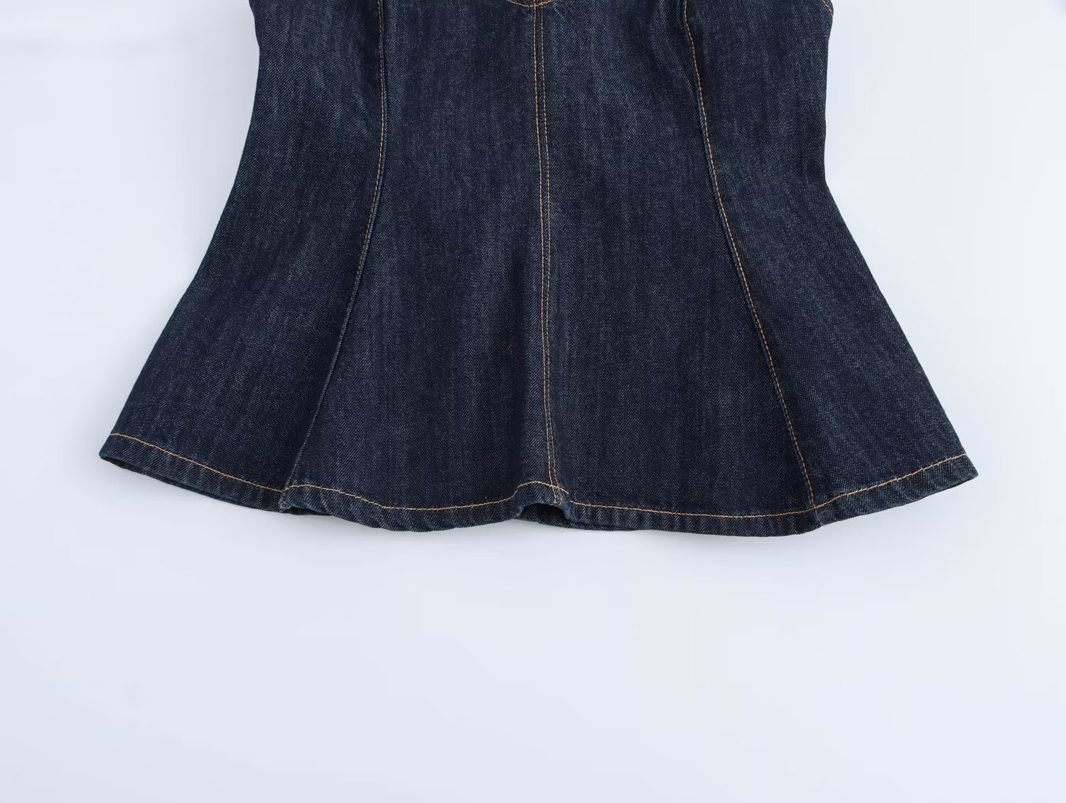 Solid Color Flared Bib Tank