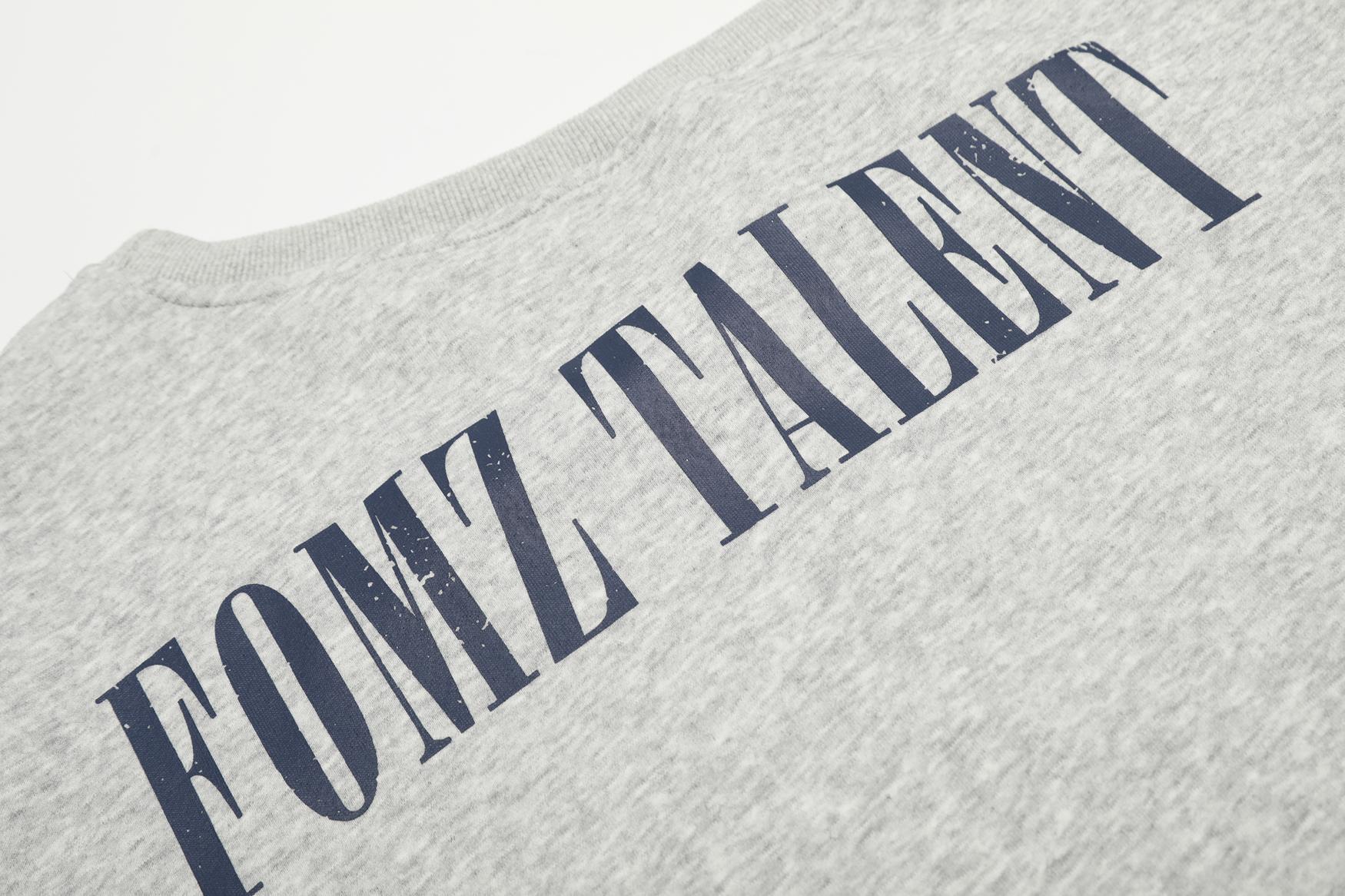 Asymmetric Text Cotton Polyester Hoodie Ladies