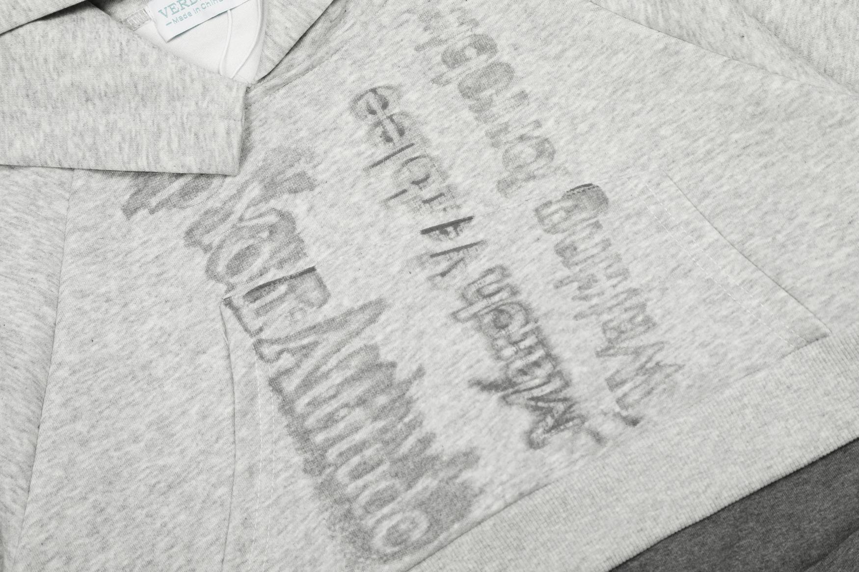 Cropped Long Sleeve Hoodies with Typography