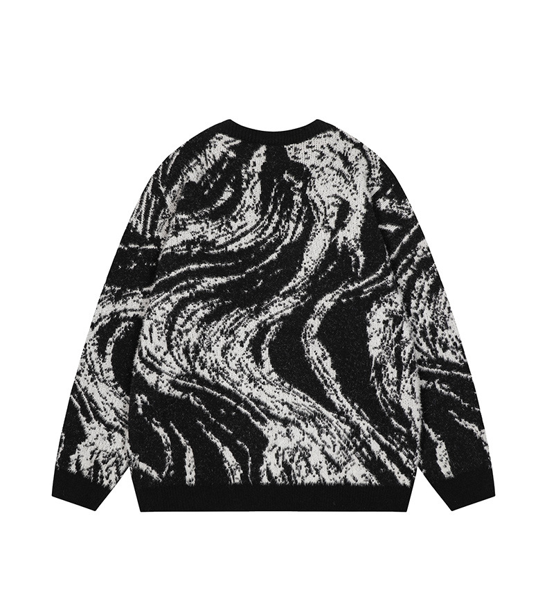 Men's Oversized Japanese Workwear Crewneck Alphabet Sweater