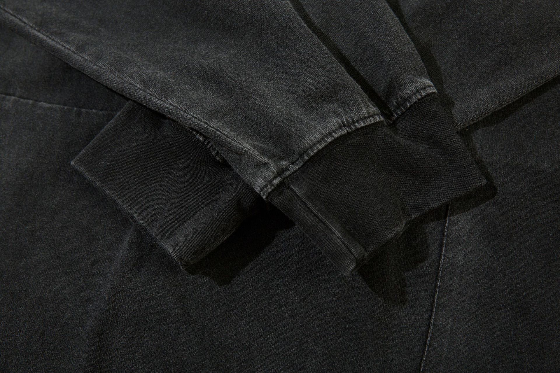 Cotton Long Sleeve Faded Color Block Hoody