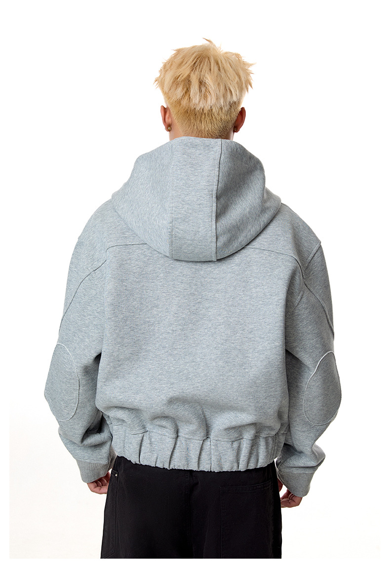 Loose Fit Cotton Blend Long Sleeve Hoodie