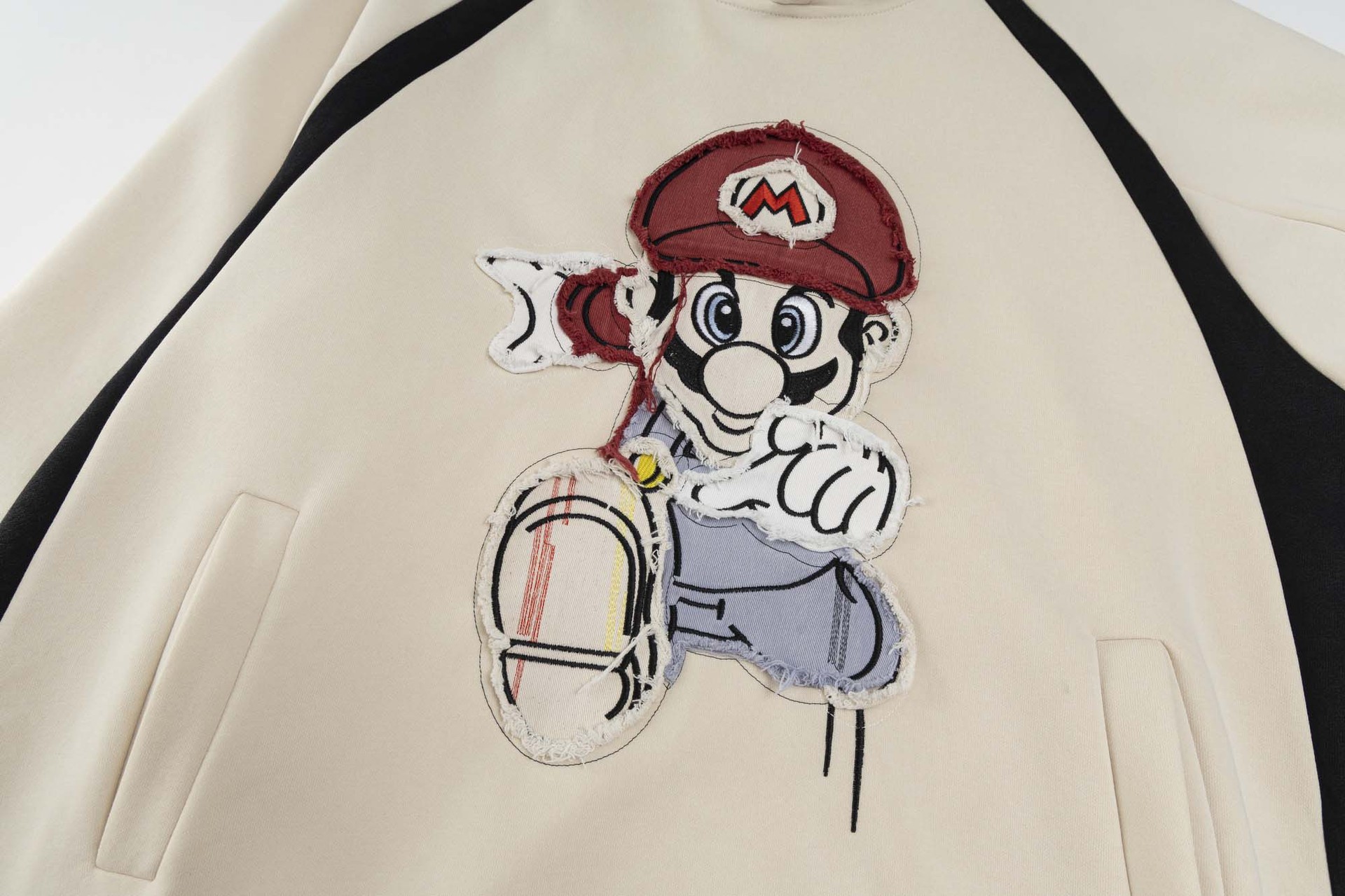 Oversized Letter Print Cotton Hoodie