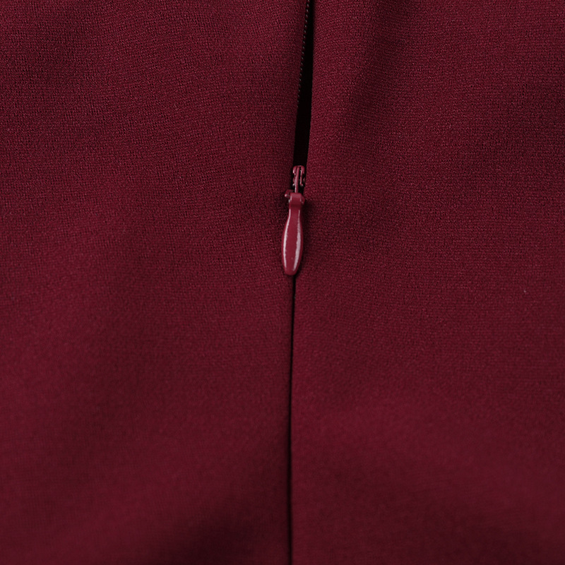 Curve-Defining Flared V-Neck Full Sleeve Dress