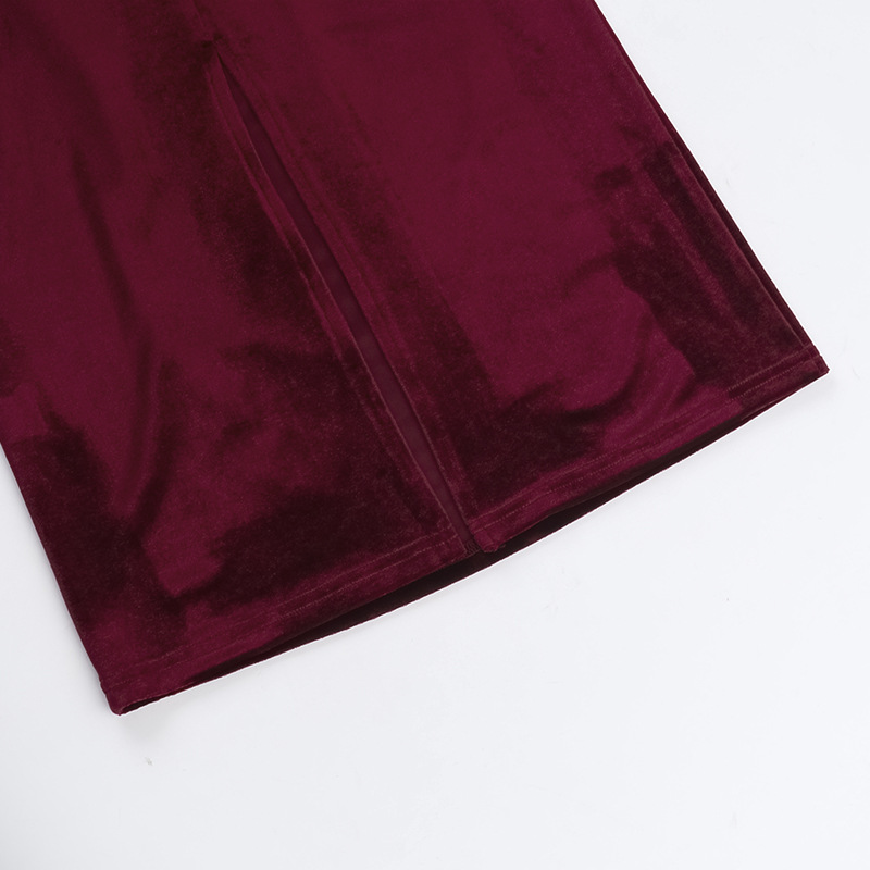 Long Sleeve Asymmetric Polyester Straight Dress