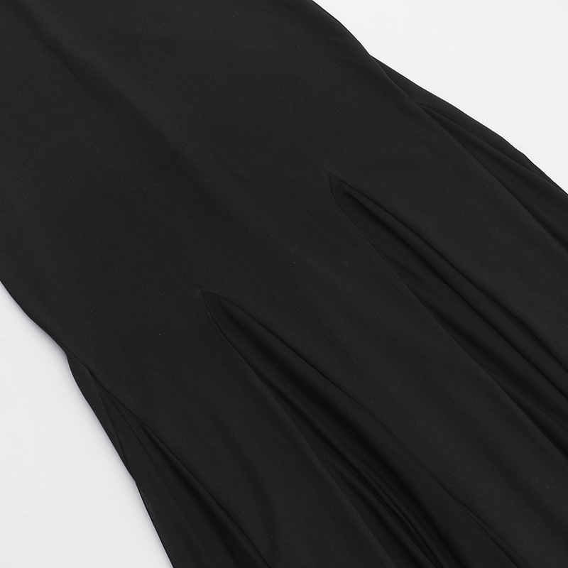 Slimming strapless mesh sexy dress