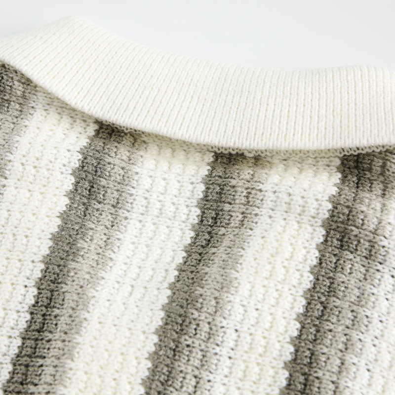 Wrist-Length Ribbed Oversized Notched Neck Polyester Cardigan