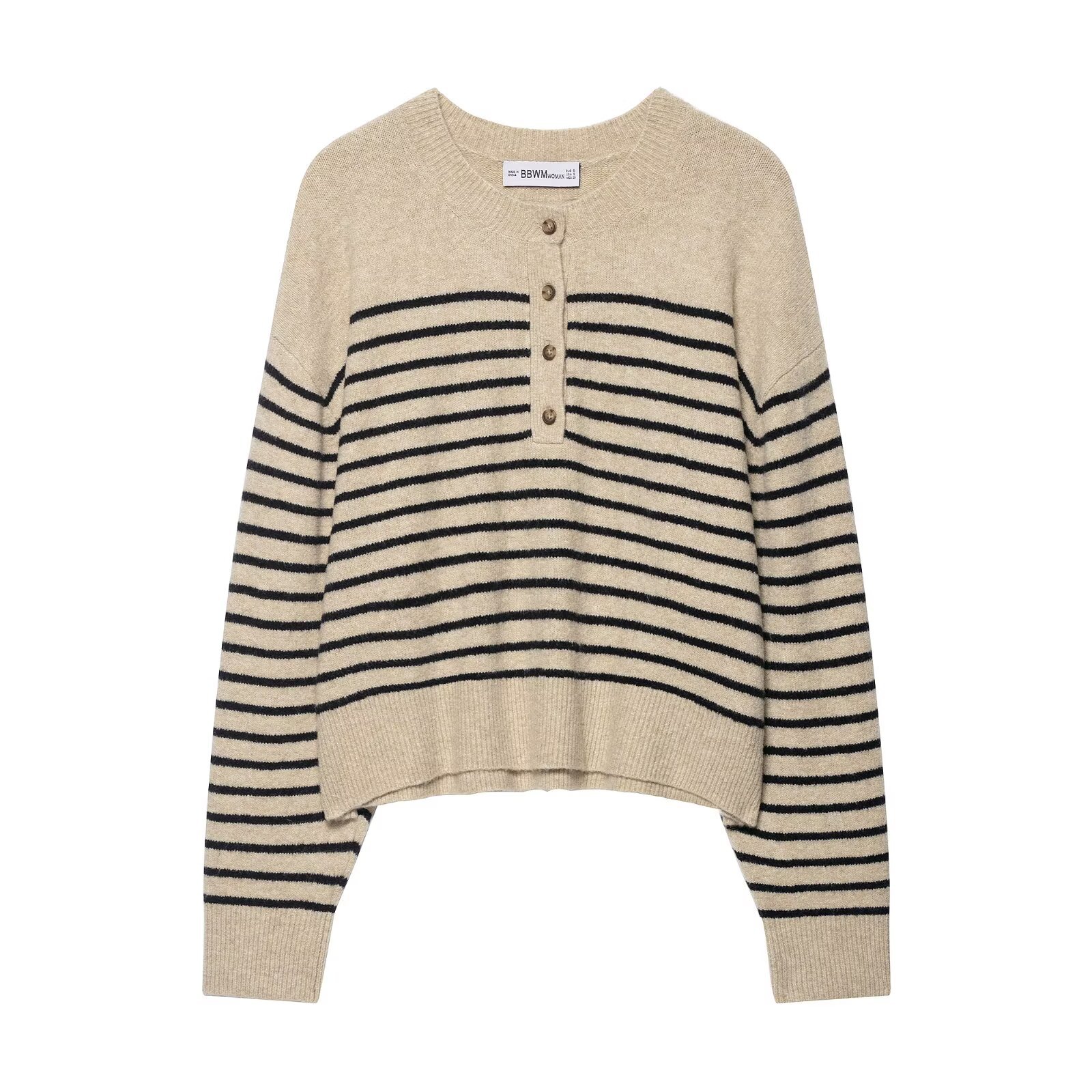 Two-Tone Long Sleeve Streetwear Sweater