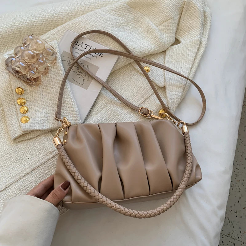 Small Soft PU Leather Underarm Handbags Spring Fshion Luxury Brand Designer Woman Shopper Handbags Shoulder Crossbody Bag