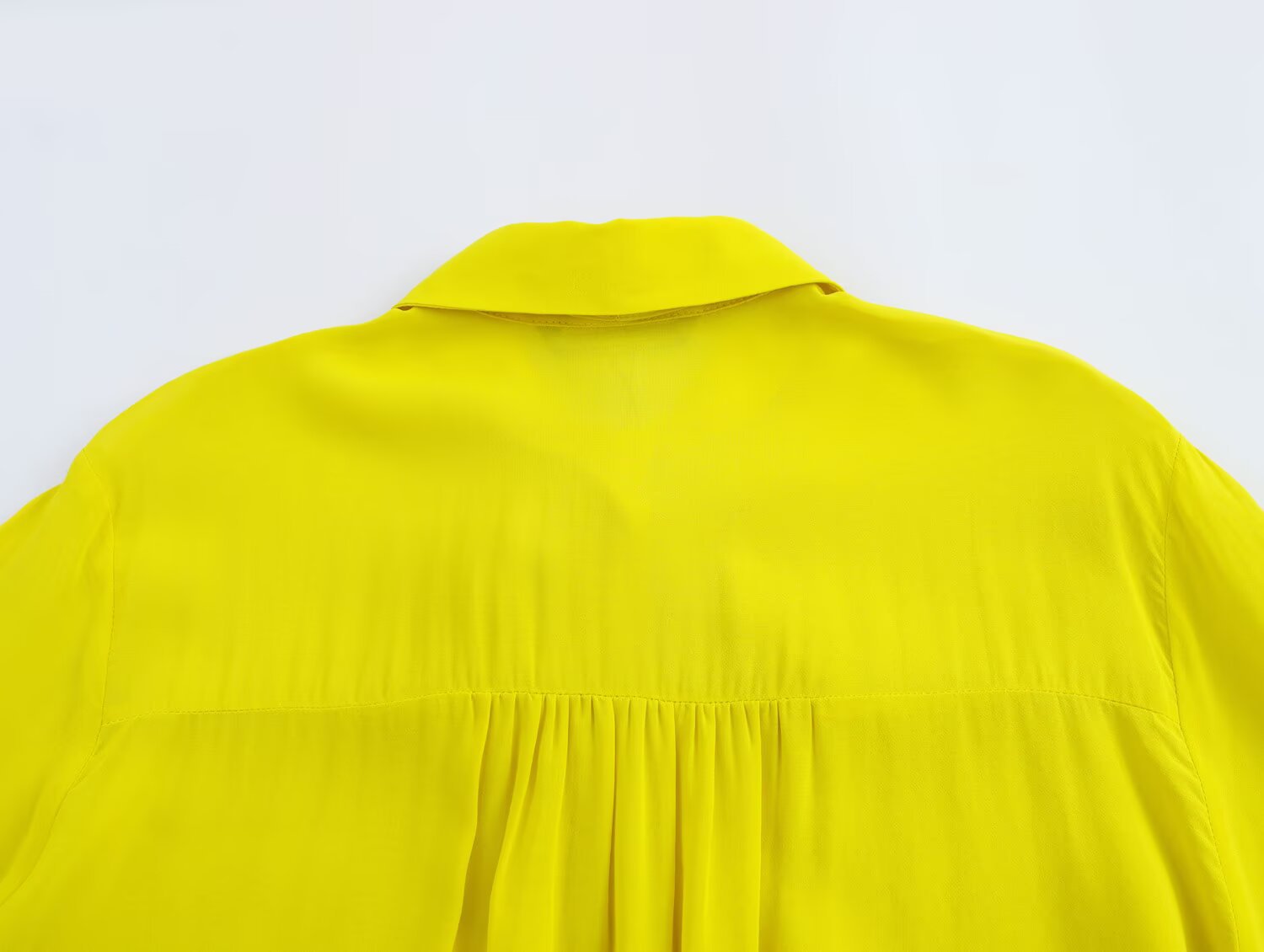 European Long Sleeve Drop Shoulder Ribbon Knot Blouse