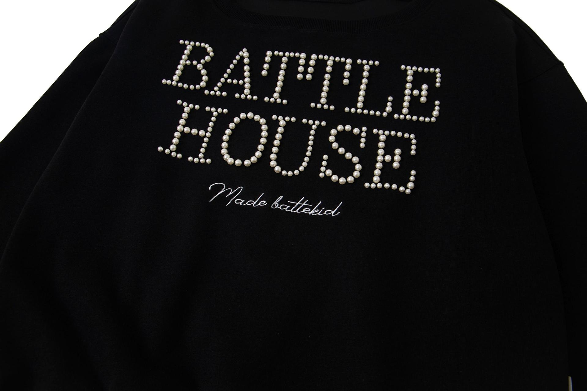 Cotton Asymmetric Monogram Embellished Hoodie