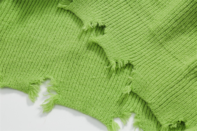Oversized Long Sleeve Color Block Workwear Sweater
