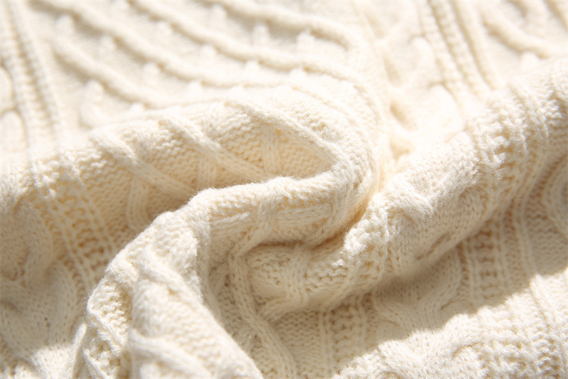 Ladies Japanese Workwear Jacquard Oversized Sweater