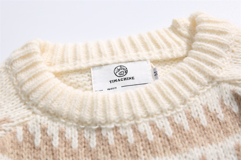 Oversized Japanese Workwear Jacquard Sweater