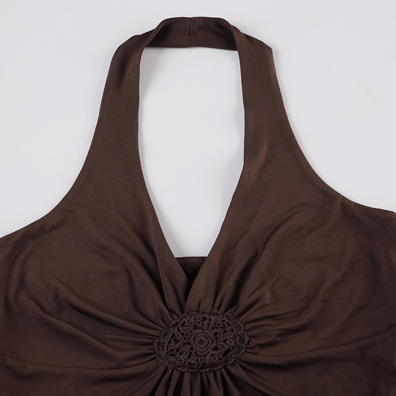Halter Milk Silk Tank