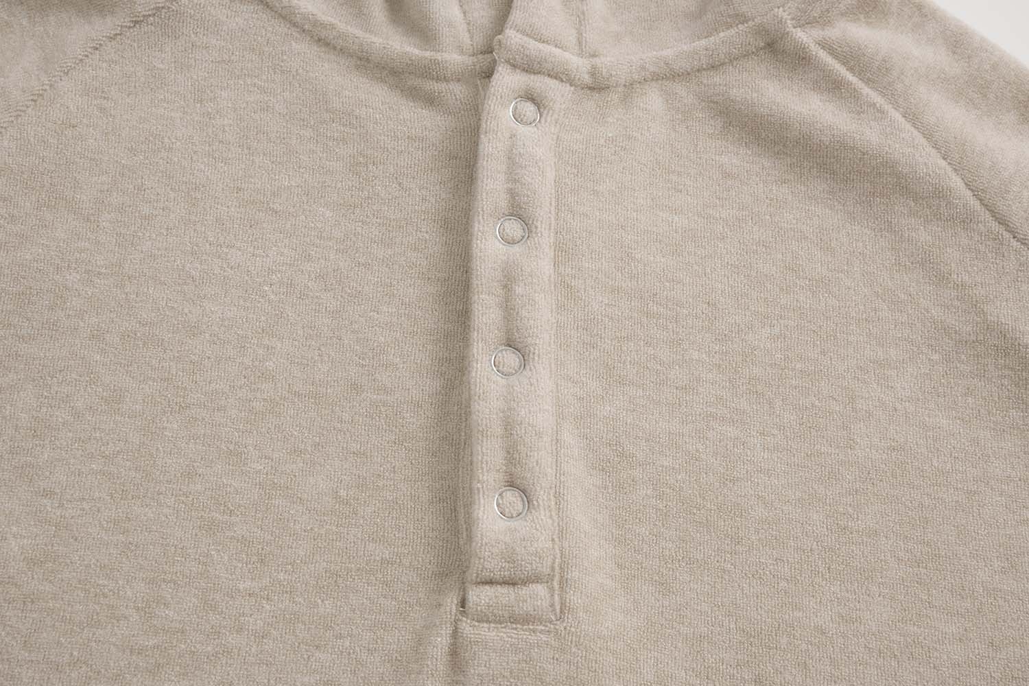 High Street Plain Henley Oversized Hood Pullover