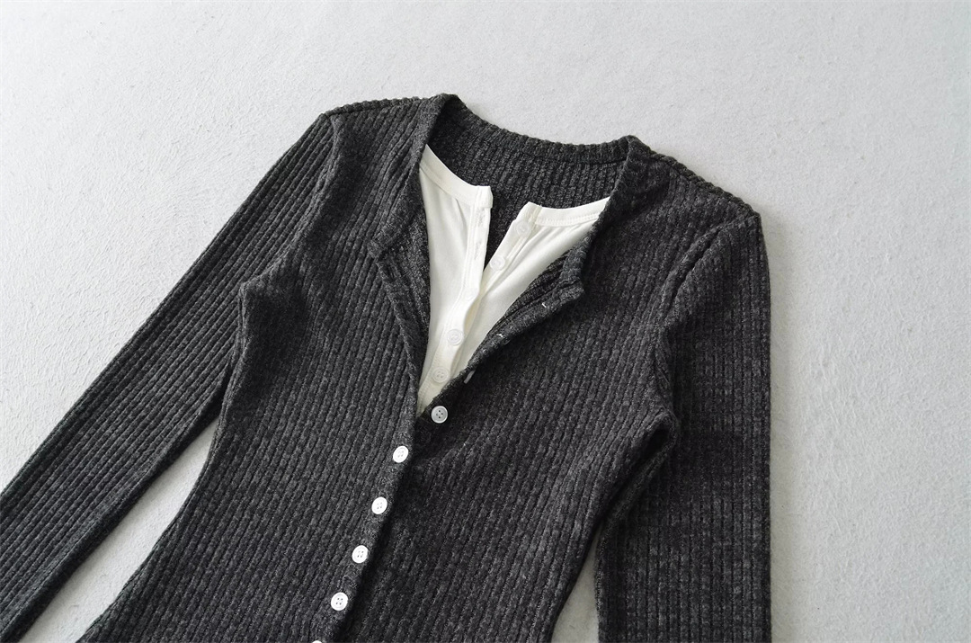 Sexy Dual-Tone Faux Overlay Top