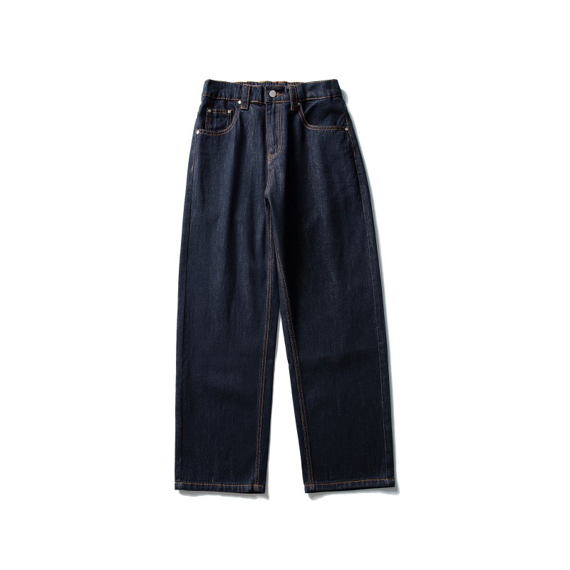 Denim Raw Color Loose Straight Casual Versatile Jeans Men