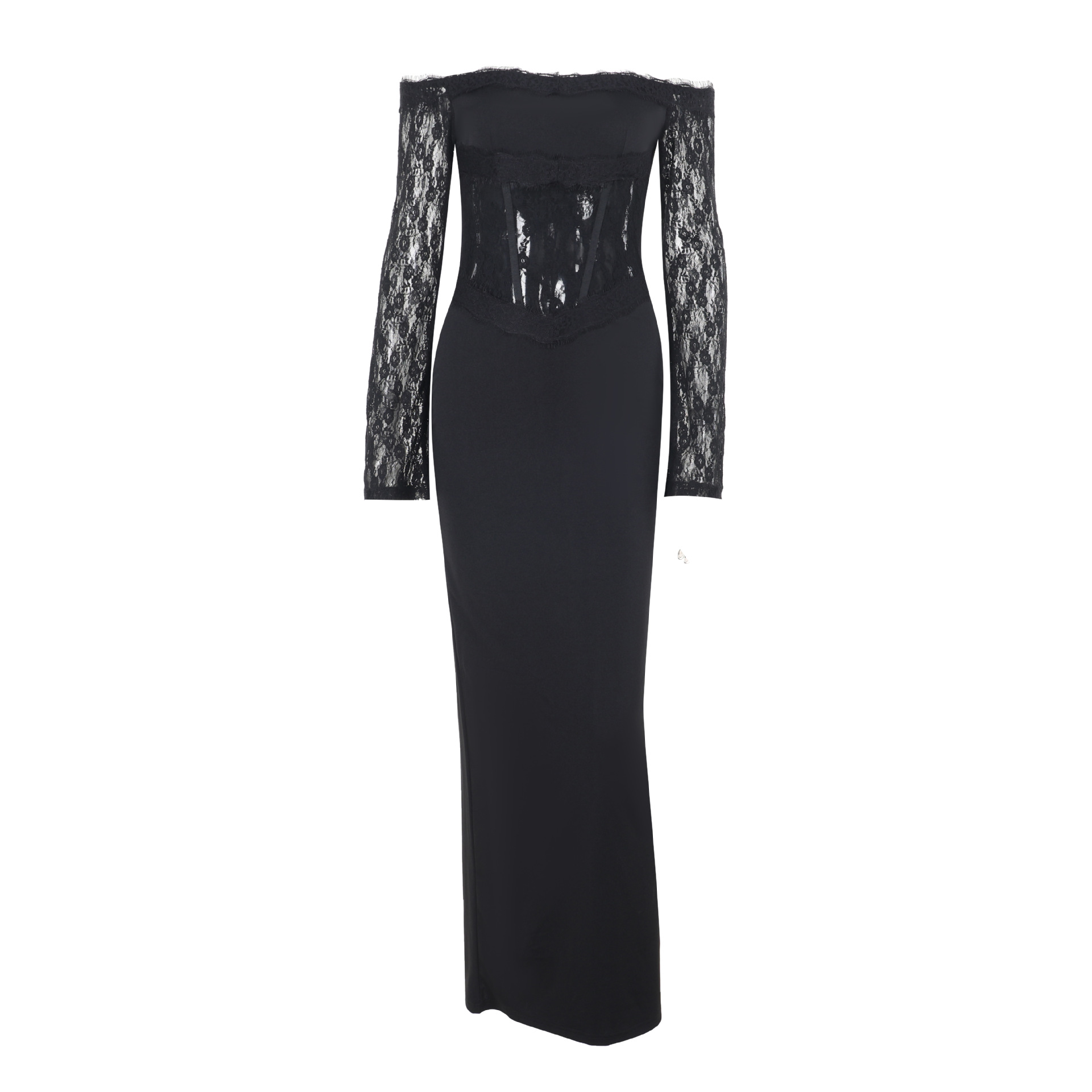 Single Strap Mock Neck Bodycon Dress