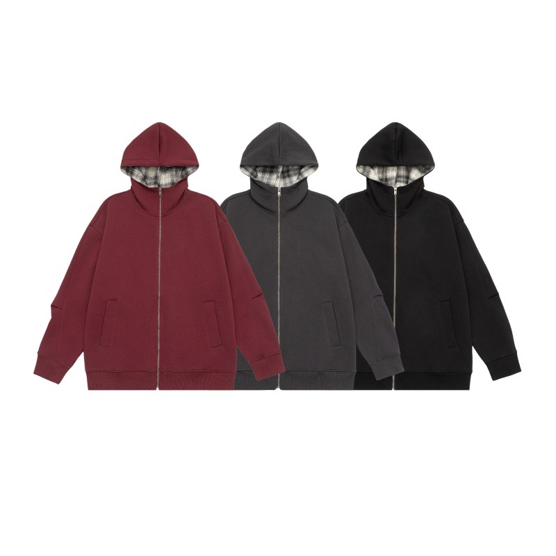 Streetwear Relaxed Zipper Hoodie