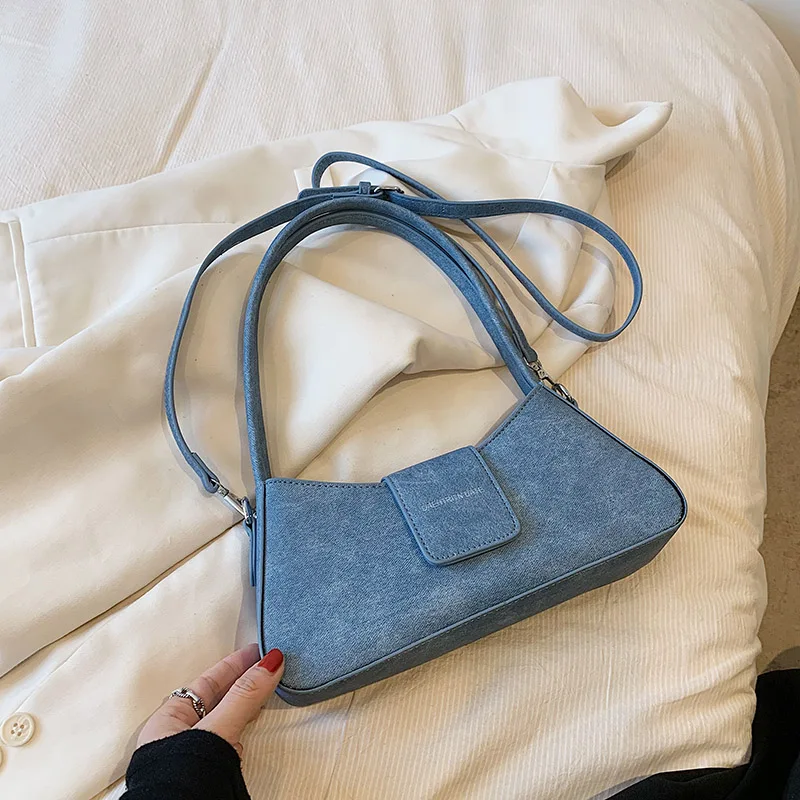 Small PU Leather Underarm Shoulder Bags for Women Designer Fashion Handbags Trend Ladies Solid Color Crossbody Bag