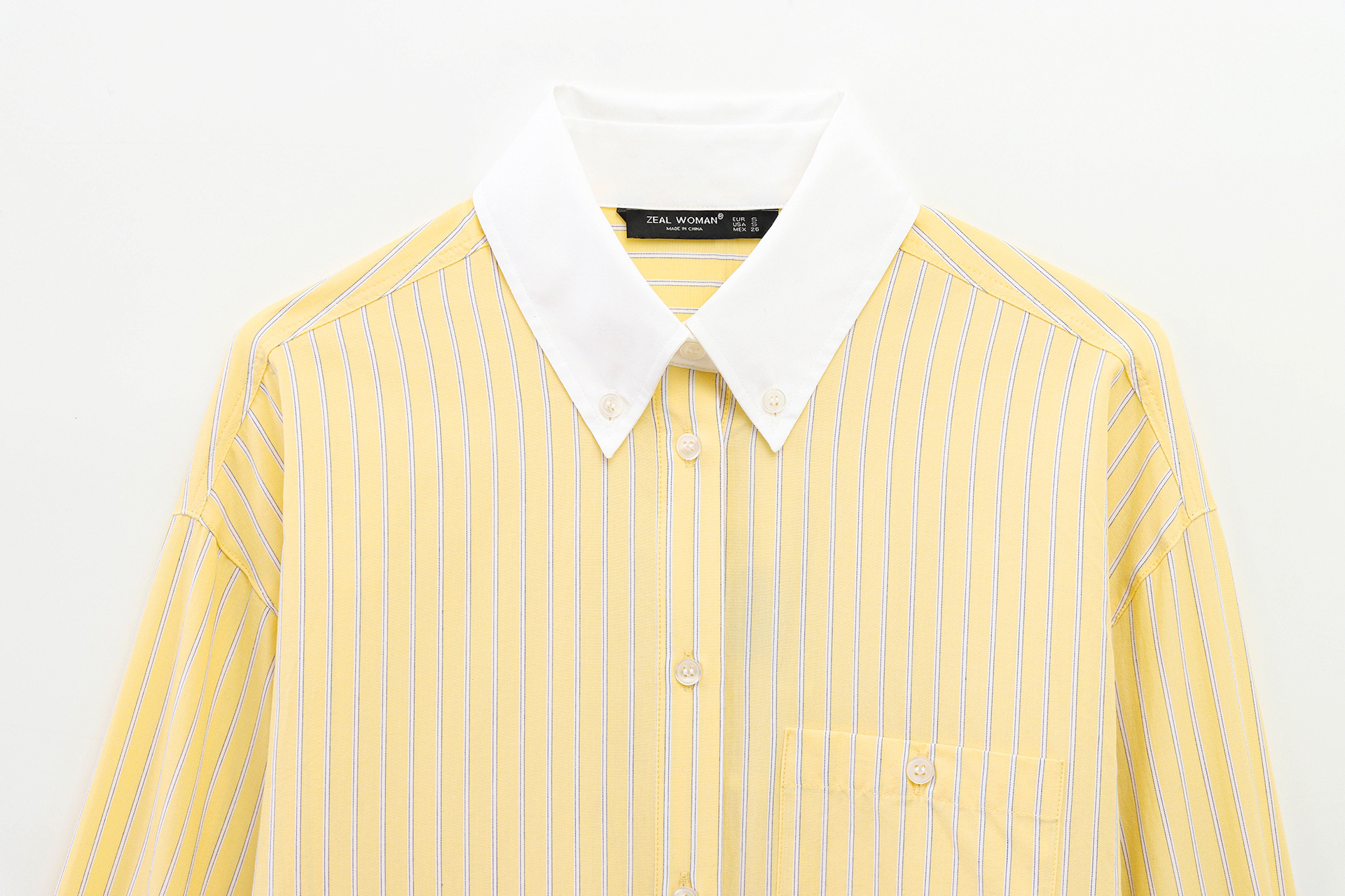 Ladies Oversized Grid Full Sleeve Shirt