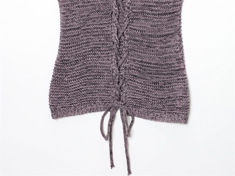 Ladies Open Front Sleeveless Polyester Cardigan