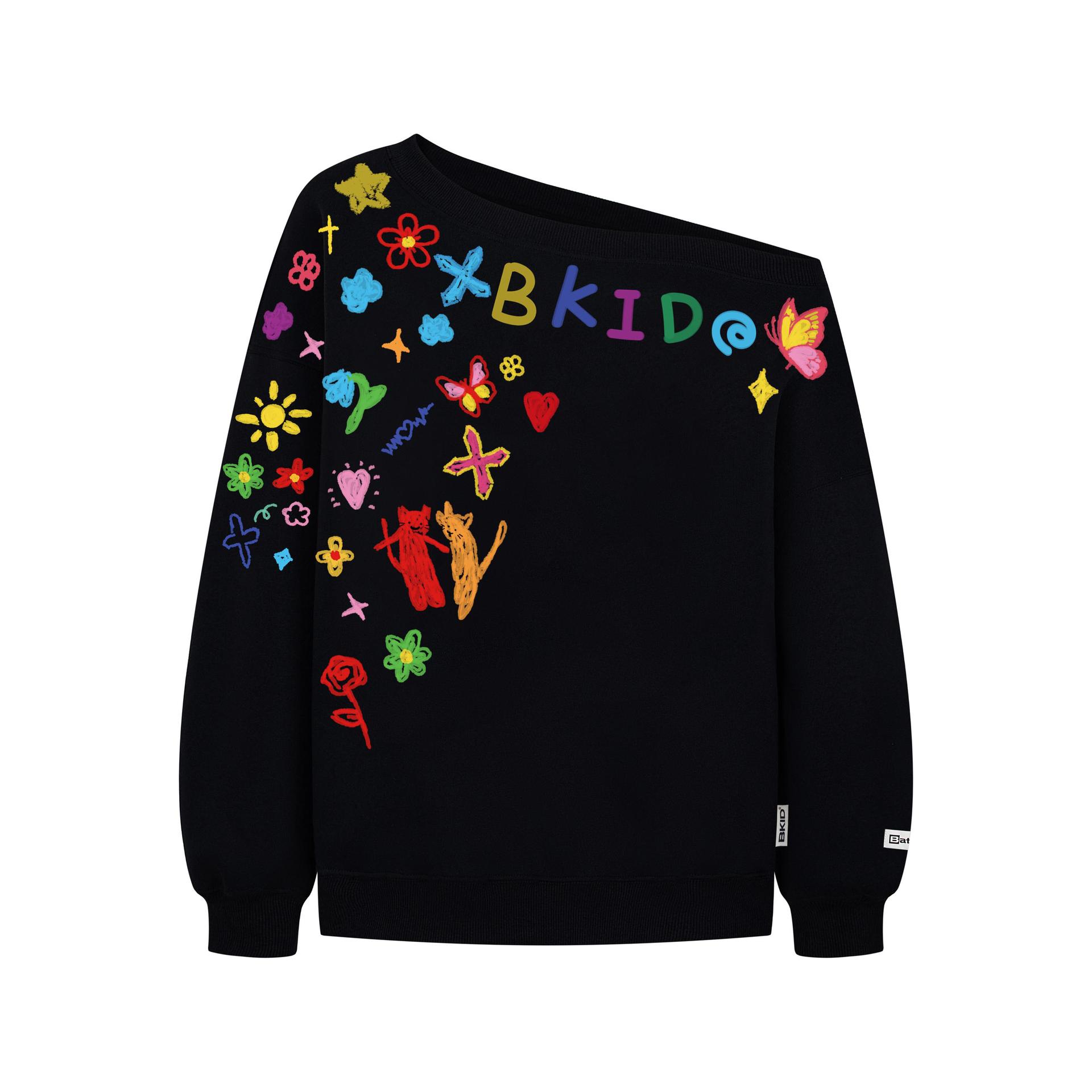 Slouchy Cotton Graphic Hoodie