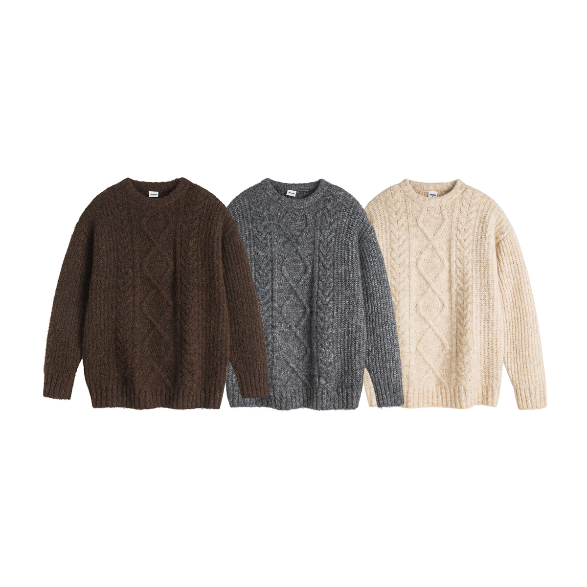 Relaxed Fit Japanese Workwear Polyester Sweater