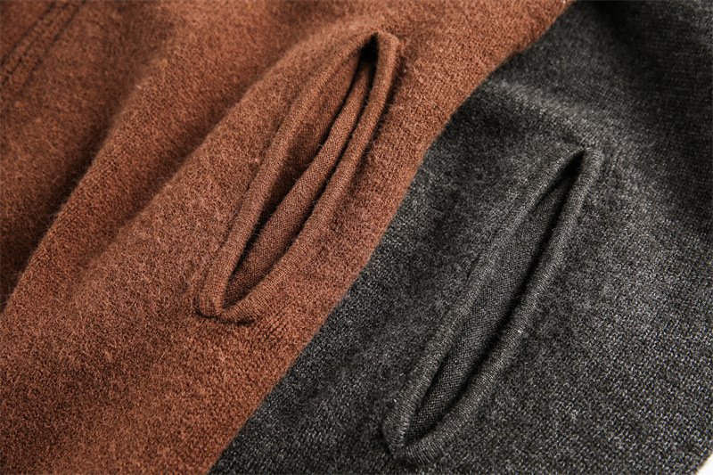 Japanese Workwear Plain Oversized Cardigan Notched Collar
