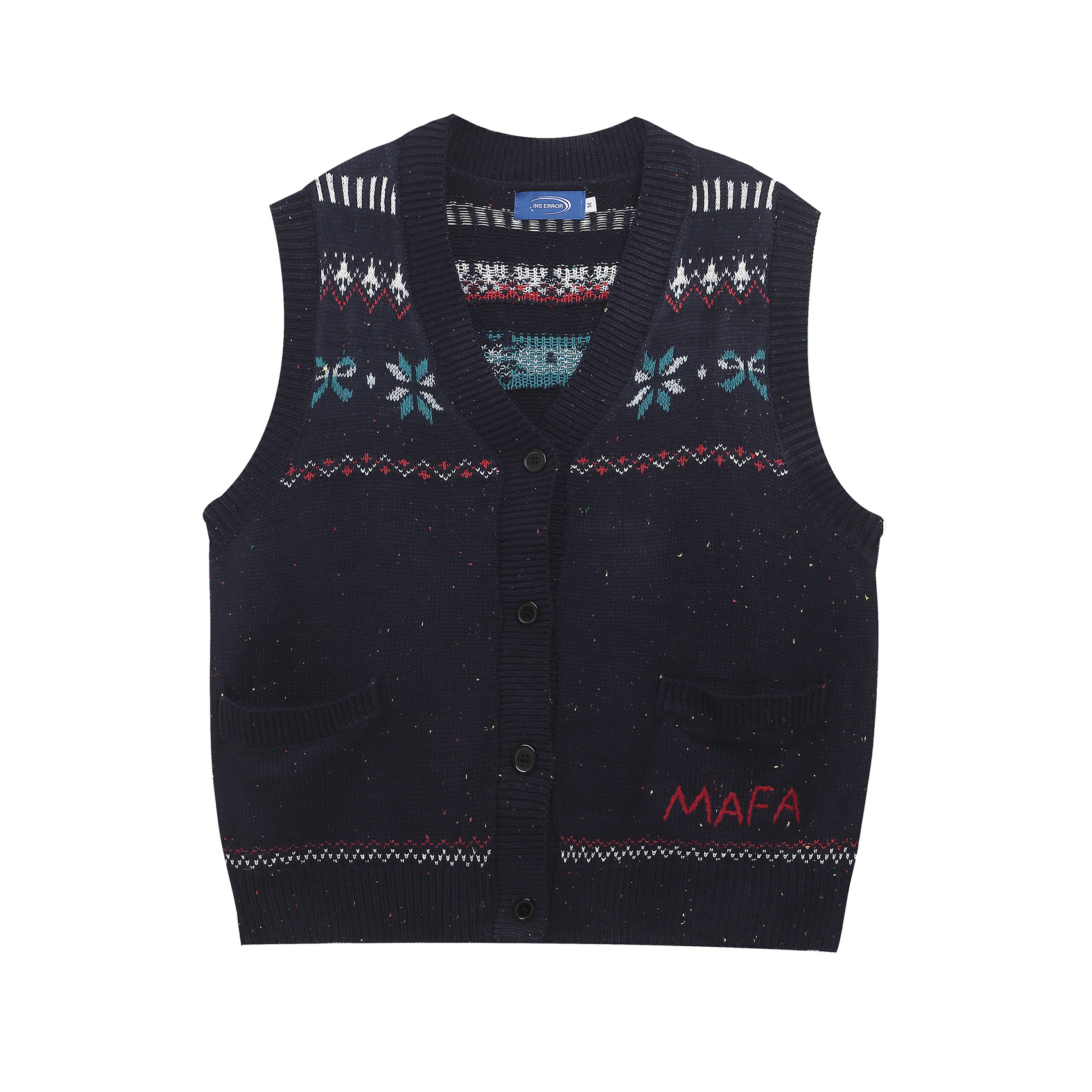 Universal Japanese Retro Patterned Acrylic Waistcoat