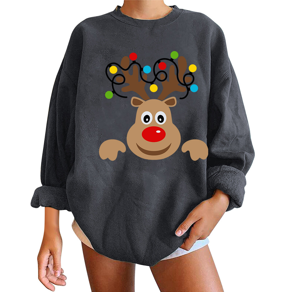 Winter 3D Deer Oversized Hoodie