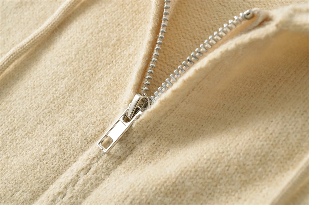 Ladies Cropped Drawcord Zip-Up Hoodie