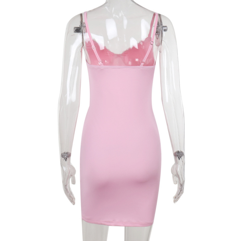 V-Neck Bodycon Polyester Spandex Skirt