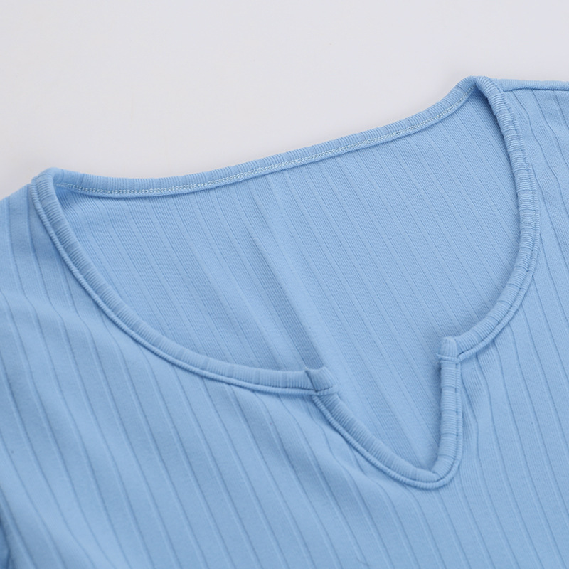 V-Neck Full Sleeve Stretch Top