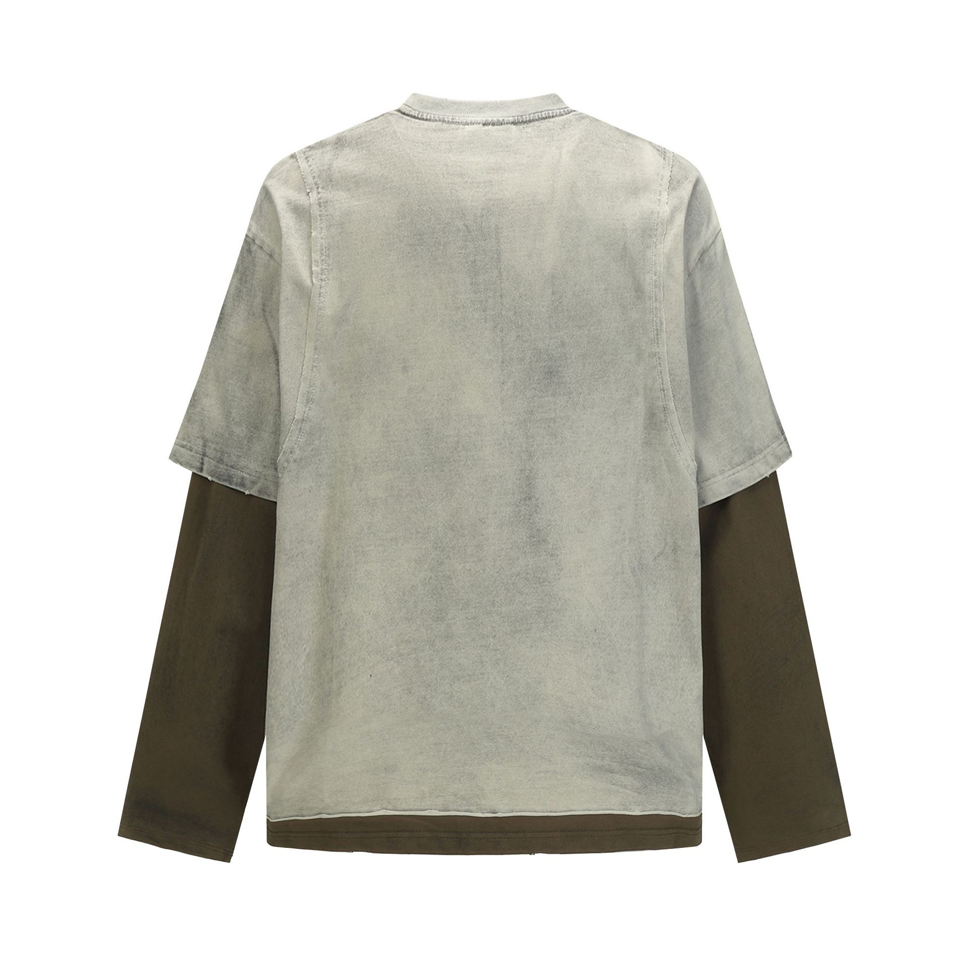 Wash and make two fake color blocked hoodies for men