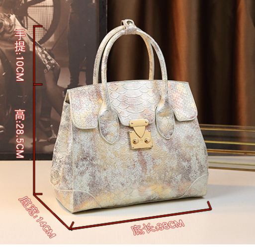 Luxury Designer Brand New High Quality Leather Snake Print Large Capacity Handbag Fashion Trend Crossbody Bag for Women Hot Sale