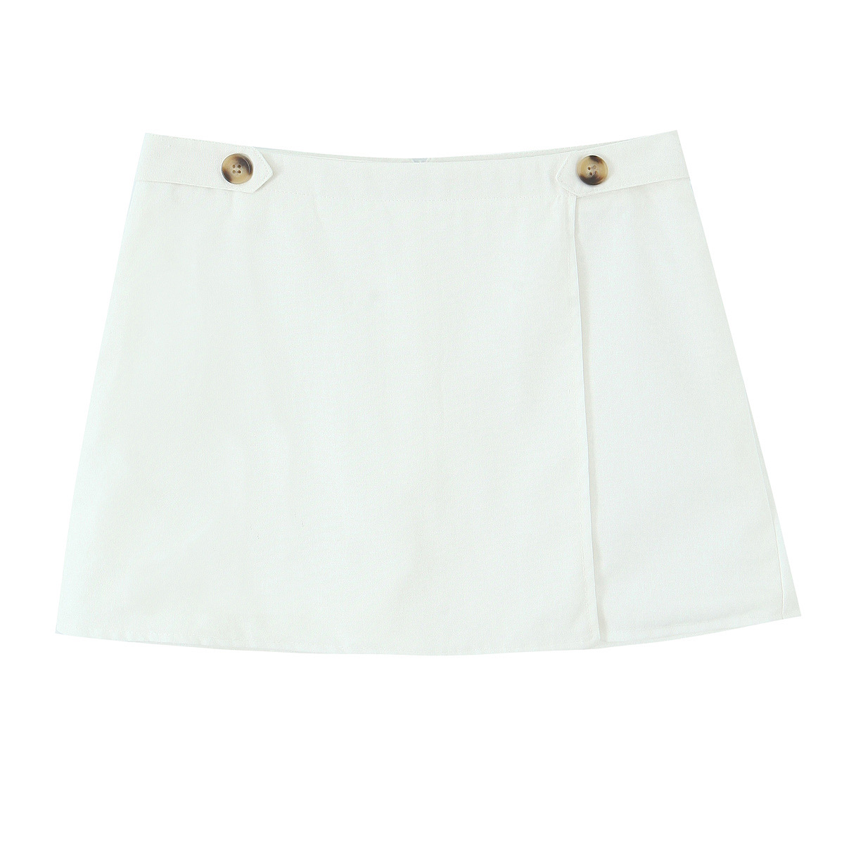 Slimming button decoration skirt pants A-line short skirt