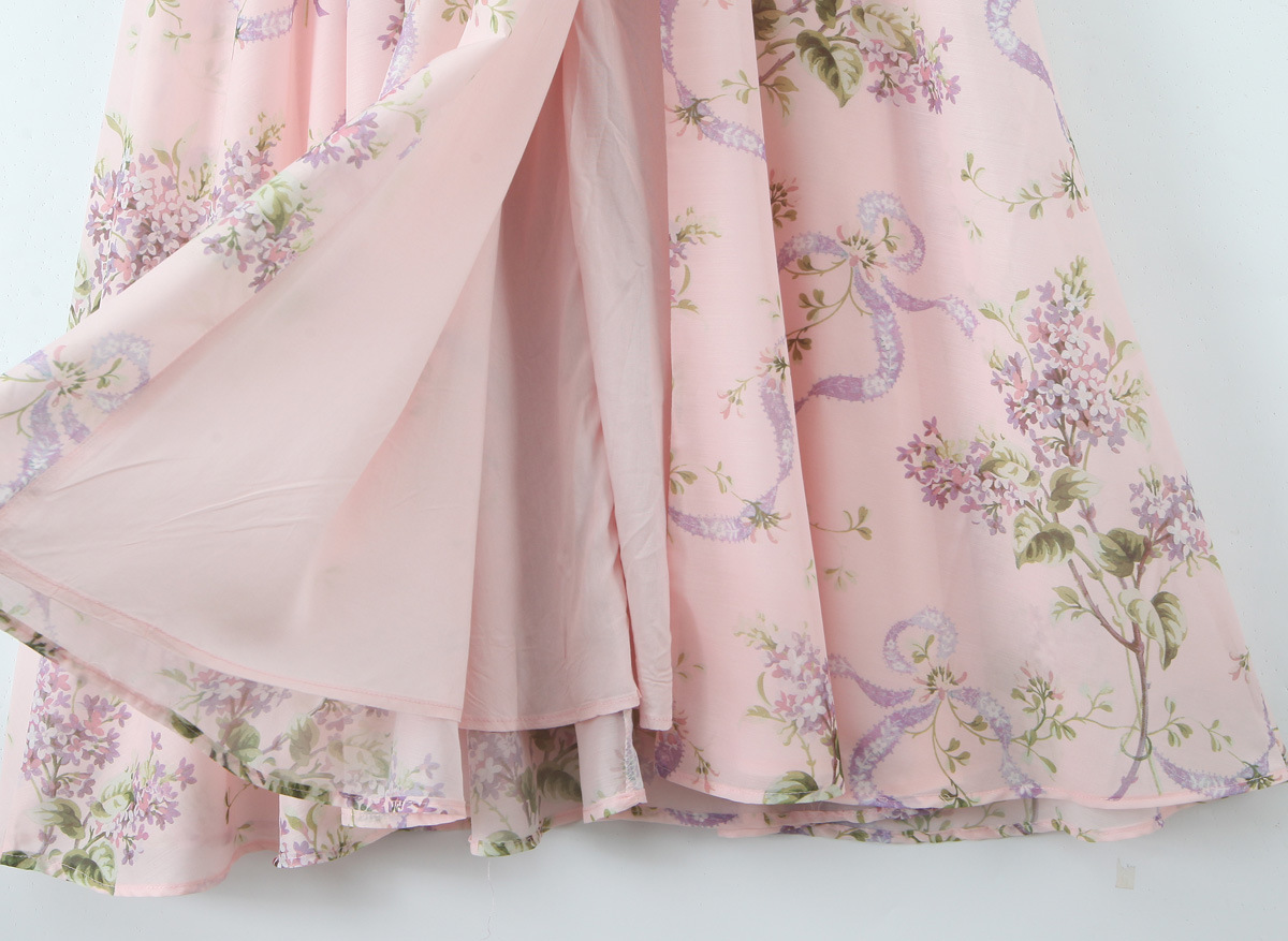 Sleeveless Botanical Print Halter Backless Side Slit Dress