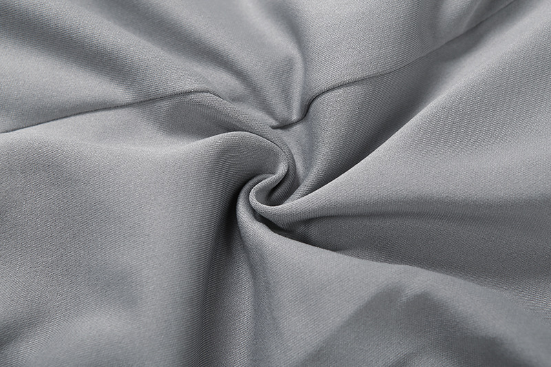 Plunging Neckline Fitted Nipped-In Polyester Dress