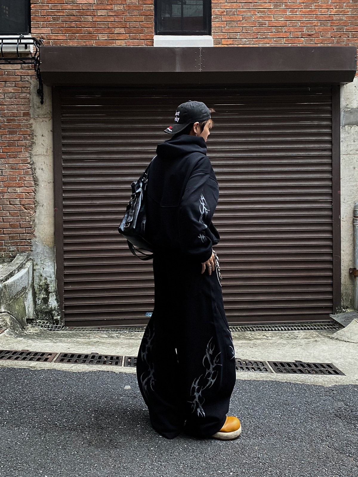 Man's American Retro Zip-Up Geometric Cotton Hoodie