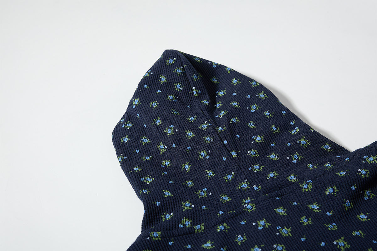 Small floral cardigan zipper hoodie short