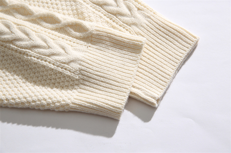 Ladies Japanese Workwear Jacquard Oversized Sweater