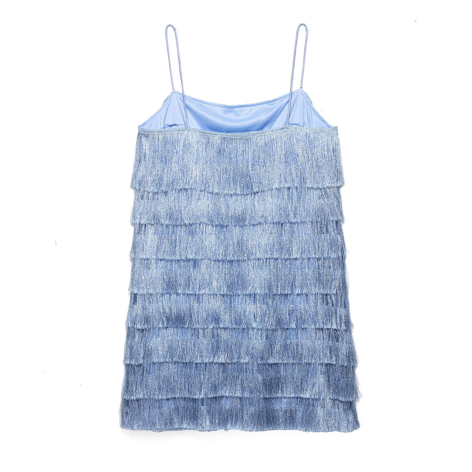 Plunge Tank Fringe Maxi Dress